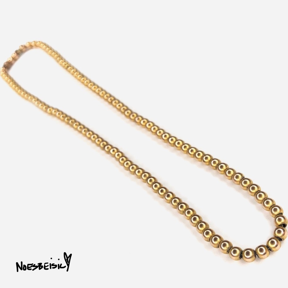 🚫SOLD•ATX🚫 1900s Victorian Gold Bead Necklace - Picture 4 of 8